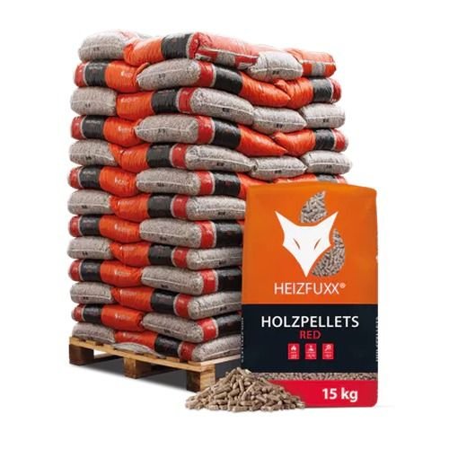 Heizfuxx Holzpellets Red - Palette (15kg x 65) Sack, 975kg