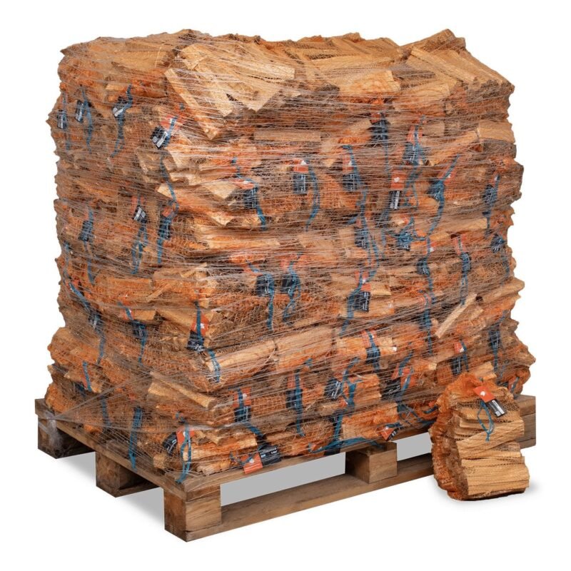 Heizfuxx Anzündholz Blue - Palette 18 cm (2kg x 96) Sack 192kg
