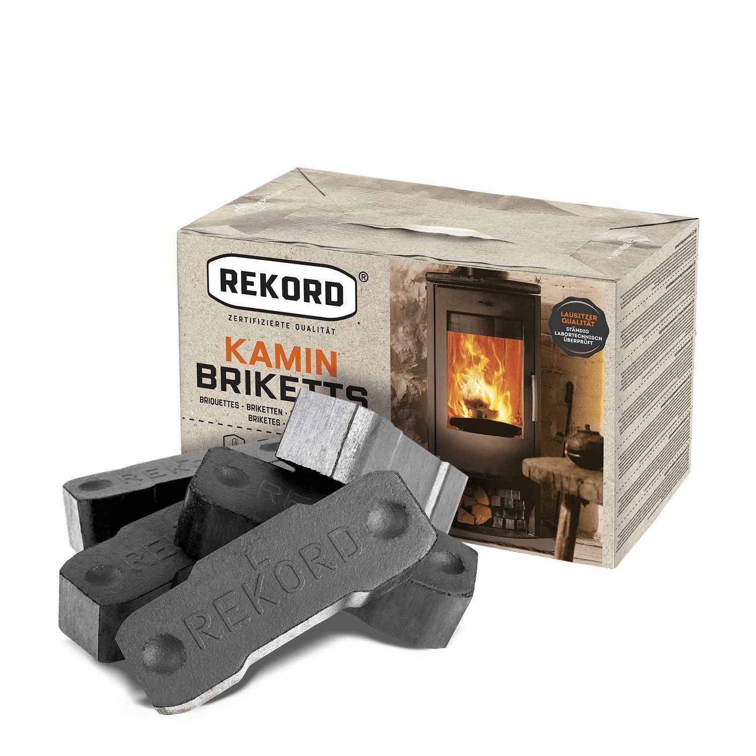 Rekord Braunkohlebriketts - Palette (10kg x 90) Paket ,900kg