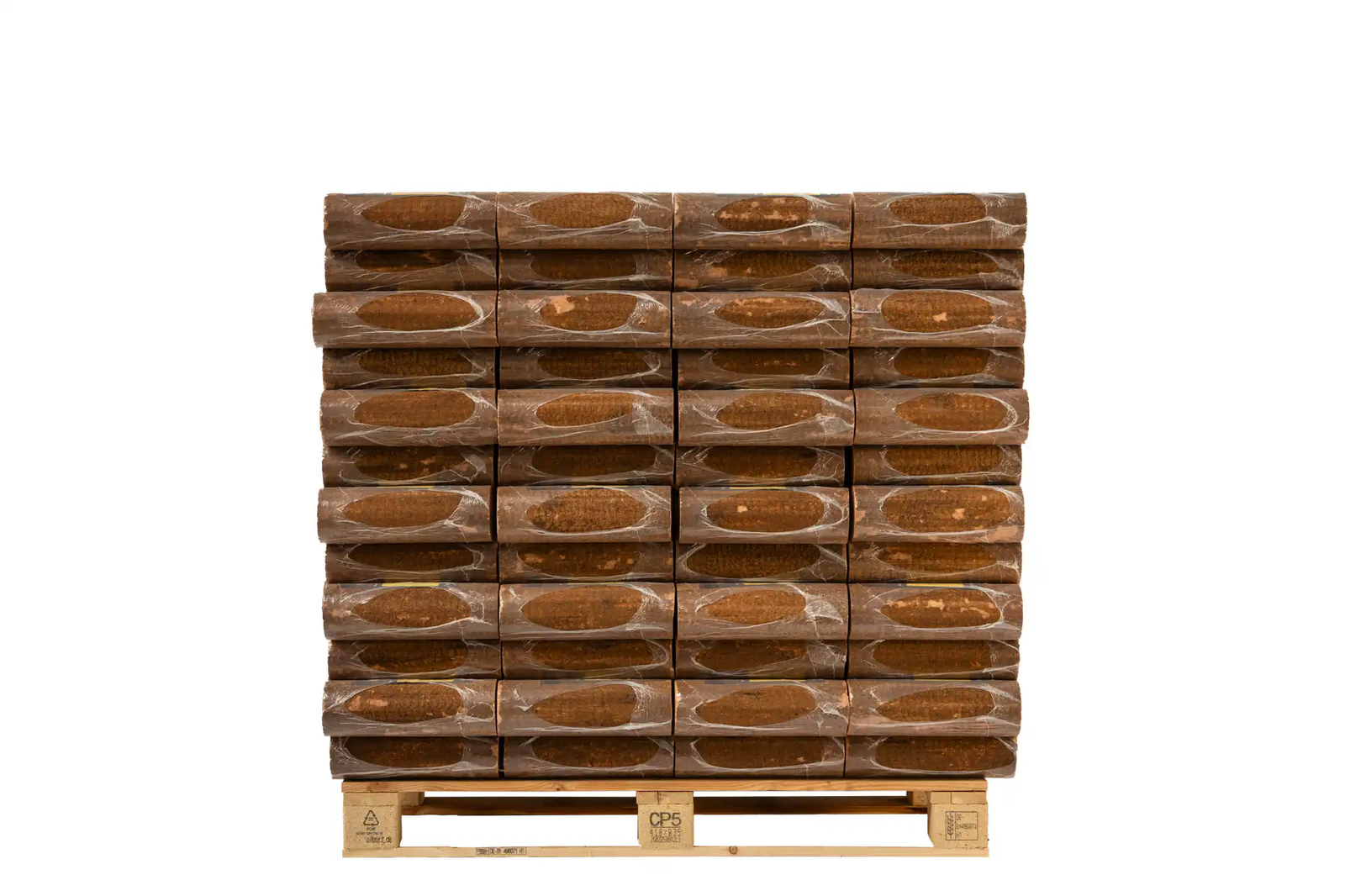 Pollmeier Premium Plus Buchenholzbriketts PEFC – Palette (96 × 10 kg) – 960 kg